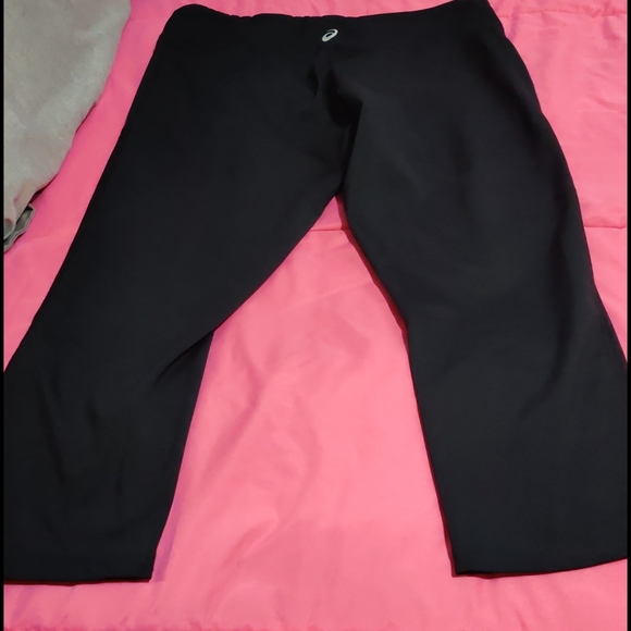 ASICS CAPRI LEGGINGS BLACK MESH SIZE LARGE - Picture 7 of 9